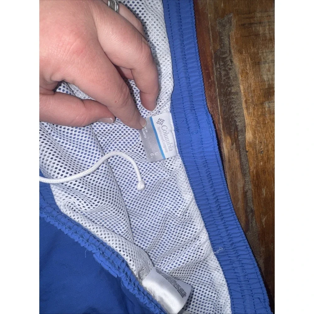 Columbia PFG Shorts Adult L Blue Lined 6